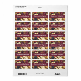 retro cheese plate -personalized adressaufkleber