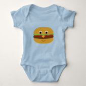 Retro Cheeseburger Baby Strampler (Vorderseite)