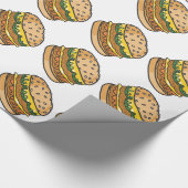 Retro-Cheeseburger Geschenkpapier (Ecke)