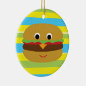 Retro Cheeseburger Keramikornament (Rechts)
