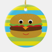Retro Cheeseburger Keramikornament (Hinten)
