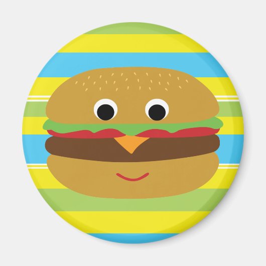 Retro Cheeseburger Magnet (Vorne)