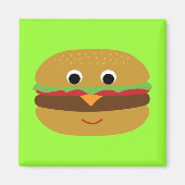 Retro Cheeseburger Magnet (Vorne)