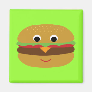 Retro Cheeseburger Magnet