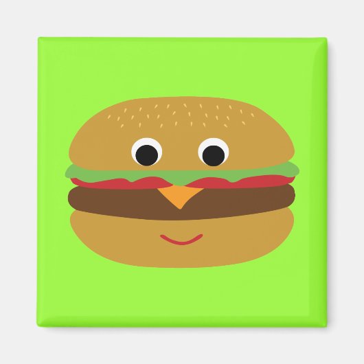 Retro Cheeseburger Magnet (Vorne)