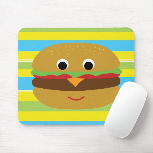 Retro Cheeseburger Mousepad (Mit Mouse)