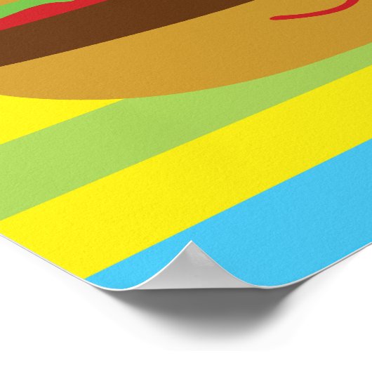 Retro Cheeseburger Poster (Ecke)