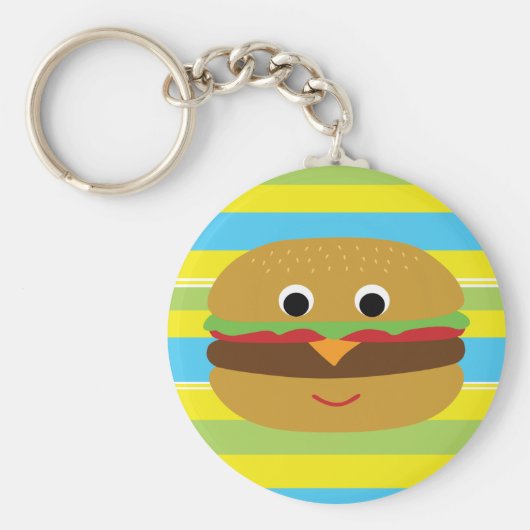 Retro Cheeseburger Schlüsselanhänger (Vorne)