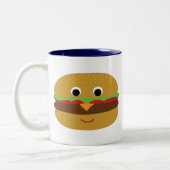 Retro Cheeseburger Zweifarbige Tasse (Links)
