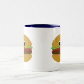 Retro Cheeseburger Zweifarbige Tasse (Mittel)