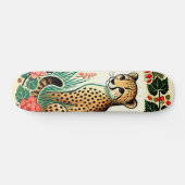 Retro Cheetah Skateboard (Horizontal)