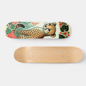 Retro Cheetah Skateboard (Horizontal)