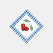 Retro Cherries Cloud Napkin Serviette (Ecke)