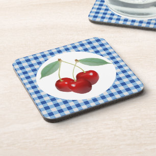 Retro Cherries Cork Untersetzer