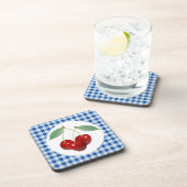 Retro Cherries Cork Untersetzer (Rechte Seite)