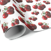 Retro Cherries fresh picked Geschenkpapier (Rolleneckpunkt)
