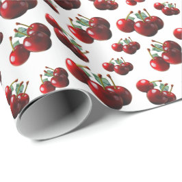 Retro Cherries fresh picked  Geschenkpapier