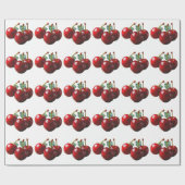 Retro Cherries fresh picked Geschenkpapier (Flach)