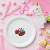 Retro Cherries fresh picked Pappteller (Party)