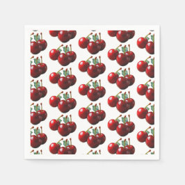 Retro Cherries fresh picked  Serviette