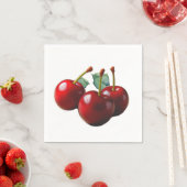 Retro Cherries fresh picked  Serviette (Beispiel)