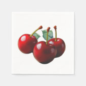 Retro Cherries fresh picked Serviette (Vorderseite)