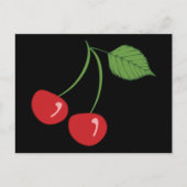 Retro Cherries Postkarte (Vorderseite)
