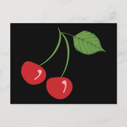 Retro Cherries Postkarte (Vorderseite)