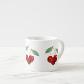 Retro Cherries Spezielle Tasse (Vorderseite Rechts)
