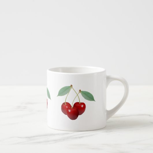 Retro Cherries Spezielle Tasse (Rechts)