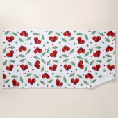 Retro Cherries Strandtuch (Vorderseite)