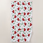 Retro Cherries Strandtuch (Vorderseite)