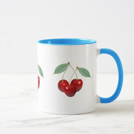 Retro Cherries-Tasse Tasse (Rechts)
