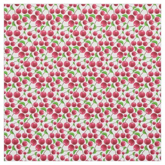 Retro Cherries Vintag Cherry Muster Fabric Stoff (Muster)