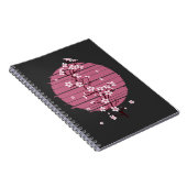 Retro Cherry Blossom Japanischer Sakura-Baum Notizblock (Rechte Seite)
