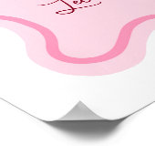 Retro Cherry Cocktail Birthday Party Welcome Sign Poster (Ecke)