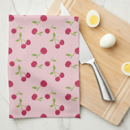 Retro Cherry Cute Farmhouse Pink Geschirrtuch