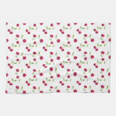Retro Cherry Cute Simple Minimal Farmhouse Geschirrtuch (Horizontal)