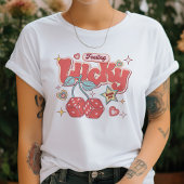 Retro Cherry Gefühl Lucky Valentine's Day T - Shir T-Shirt