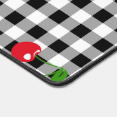 Retro Cherry Gingham Niedlich Red & Black Checked Schreibtischunterlage (Ecke)