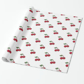Retro Cherry Holiday Jeder Anlass Wrapping Paper Geschenkpapier (Ungerollt)