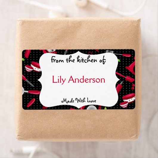 Retro Cherry Kitchen Gadget Canning Label (Insitu)