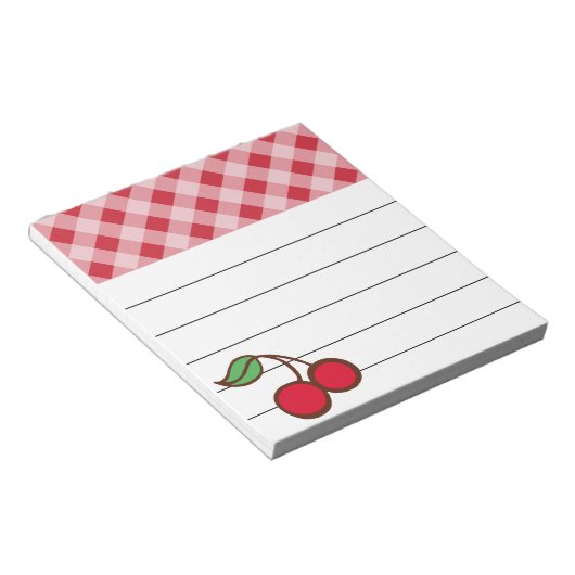 Retro Cherry Kitchen Notepad Geschenk Notizblock (angewinkelt)