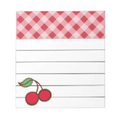 Retro Cherry Kitchen Notepad Geschenk Notizblock (Vorderseite)