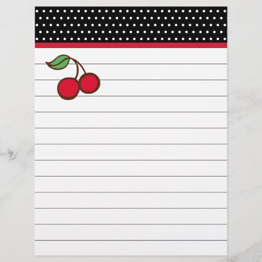 Retro Cherry Letterhead Paper (Vorderseite)