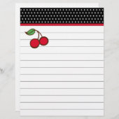 Retro Cherry Letterhead Paper (Vorne/Hinten)