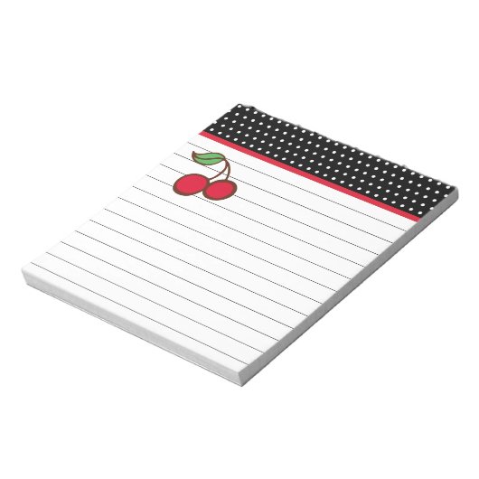 Retro Cherry Notepad Notizblock (Rotiert)