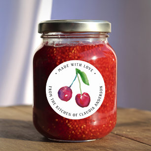 Retro Cherry Packaging Jar Dekoration Kitchen Gesc Runder Aufkleber
