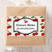 Retro Cherry Personalisiert Kitchen Geschenketiket (Insitu)