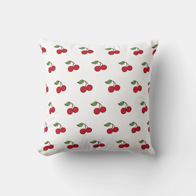 Retro Cherry Pillow Kissen (Vorderseite)